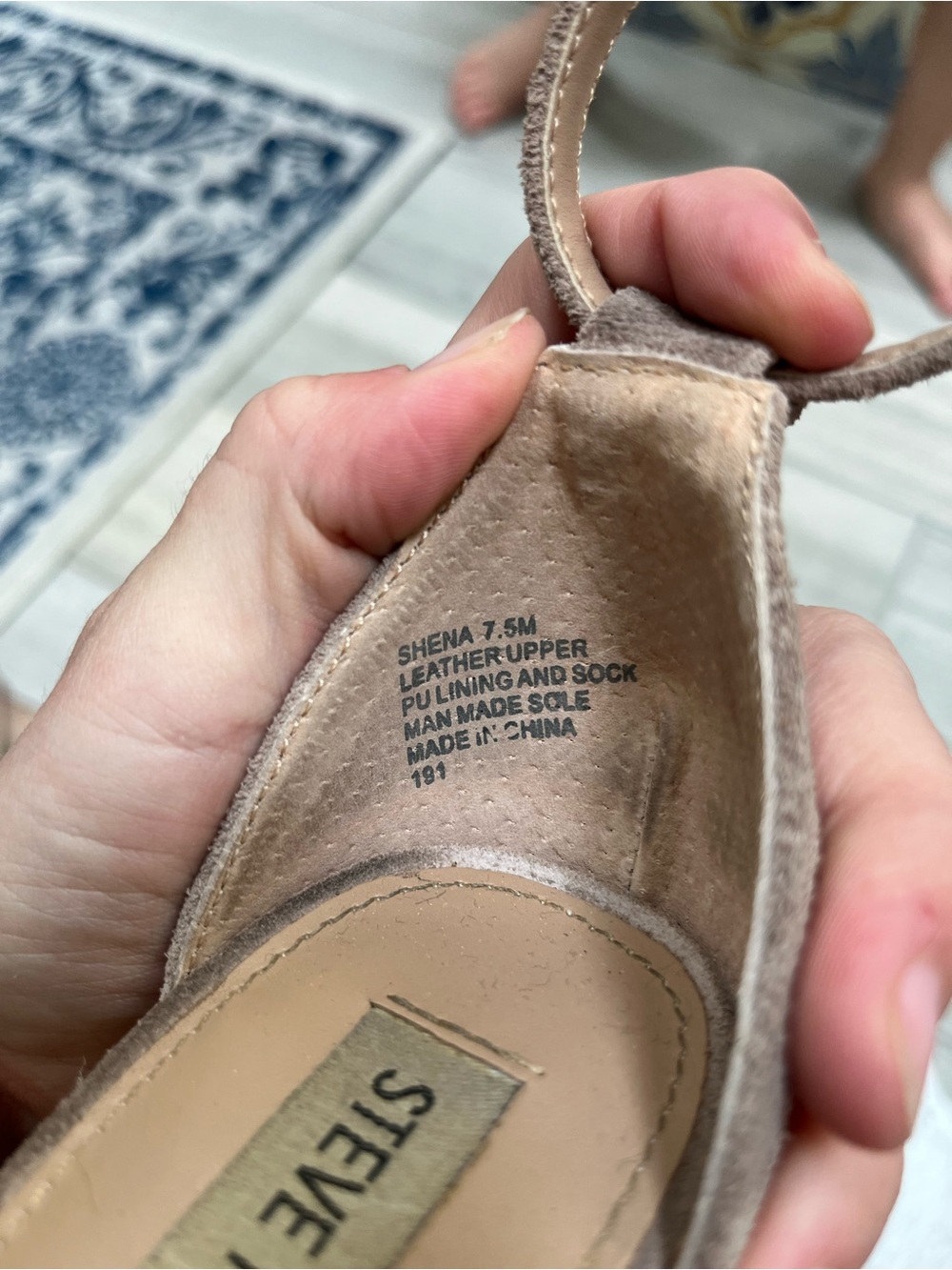 STEVE MADDEN - Blush Nude Suede Block Heel Sandals - Picture 7 of 7